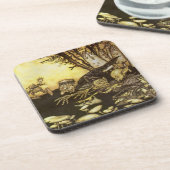 ヴィンテージおとぎ話Band of Workmen by Rackham コースター (左側)