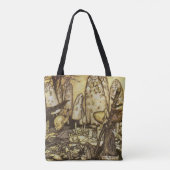 ヴィンテージおとぎ話Band of Workmen by Rackham トートバッグ (裏面)