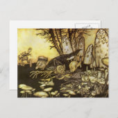 ヴィンテージおとぎ話Band of Workmen by Rackham ポストカード (正面/裏面)