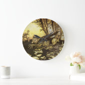 ヴィンテージおとぎ話Band of Workmen by Rackham ラージ壁時計 (ホーム)