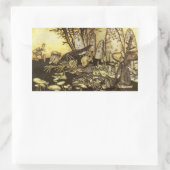 ヴィンテージおとぎ話Band of Workmen by Rackham 長方形シール (バッグ)