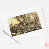 ヴィンテージおとぎ話Band of Workmen by Rackham 長方形シール (封筒)