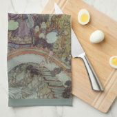 ヴィンテージおとぎ話Edmund Dulac キッチンタオル (四つ折り)