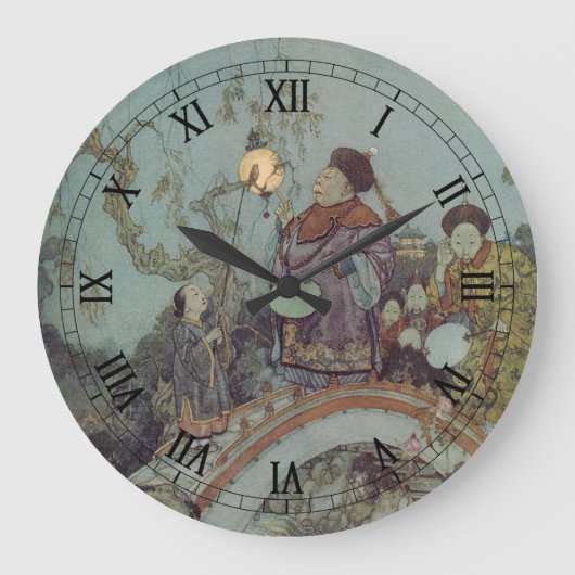 ヴィンテージおとぎ話Edmund Dulac ラージ壁時計 (正面)