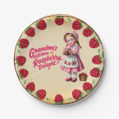 ヴィンテージおばあちゃんのキッチンラズベリーデライト ペーパープレート (正面)