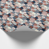 ヴィンテージおばあちゃんのキルト模様すべての行事 ラッピングペーパー (角)