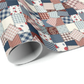 ヴィンテージおばあちゃんのキルト模様すべての行事 ラッピングペーパー (ロールコーナー)