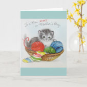 ヴィンテージおばあちゃんの日のグリーティングカード カード (黄色い花)