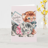 ヴィンテージおばあちゃんの母のデイカード カード (黄色い花)