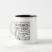 ヴィンテージおばあちゃんの自家製パイズギフト ツートーンマグカップ (正面左)