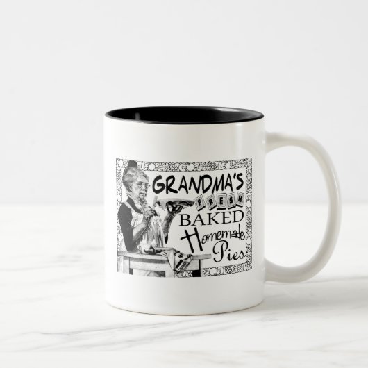 ヴィンテージおばあちゃんの自家製パイズギフト ツートーンマグカップ (右)