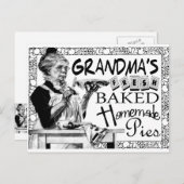ヴィンテージおばあちゃんの自家製パイズギフト ポストカード (正面/裏面)
