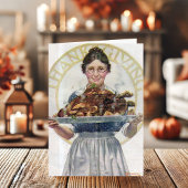 ヴィンテージおばあちゃん七面鳥の感謝祭 シーズンカード