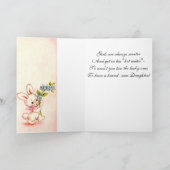 ヴィンテージおめでとう新生児ガールカード カード (内部)