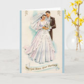 ヴィンテージおめでとう カード (黄色い花)