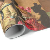 ヴィンテージおもしろいがパーティーでリンゴに浮かぶ ラッピングペーパー (ロールコーナー)