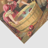 ヴィンテージおもしろいがパーティーでリンゴに浮かぶ 薄葉紙 (詳細)