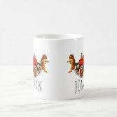 ヴィンテージおもしろいの猫が登場するクラシック自動車 コーヒーマグカップ (中央)