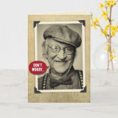 ヴィンテージおもしろいの老後が長続きしない誕生日 カード (黄色い花)