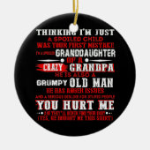 ヴィンテージおもしろいはAの甘やかされた孫娘だ セラミックオーナメント (正面)