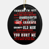 ヴィンテージおもしろいはAの甘やかされた孫娘だ セラミックオーナメント (左)