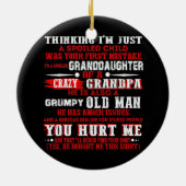 ヴィンテージおもしろいはAの甘やかされた孫娘だ セラミックオーナメント (裏面)