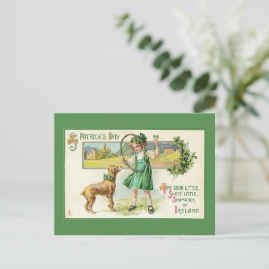 ヴィンテージおもしろいアイルランド聖パトリックの日 シーズンポストカード (スタンド正面)
