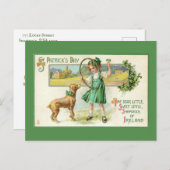 ヴィンテージおもしろいアイルランド聖パトリックの日 シーズンポストカード (正面/裏面)