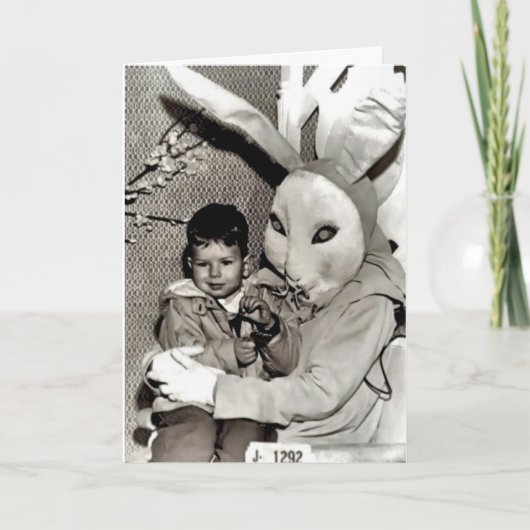 ヴィンテージおもしろいイースター写真カード シーズンカード (正面)