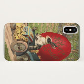 ヴィンテージおもしろいイースター、バニーラビットエッグ自動車 Case-Mate iPhoneケース (裏面(横))