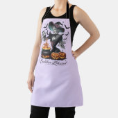 ヴィンテージおもしろいウィッチカードロン賛美ハロウィン エプロン (インサイチュ)