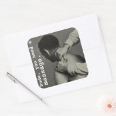 ヴィンテージおもしろいカスタマイズ可能マッサージ スクエアシール (封筒)