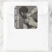 ヴィンテージおもしろいカスタマイズ可能マッサージ スクエアシール (バッグ)