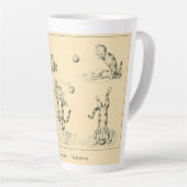 ヴィンテージおもしろいカニップ猫 カフェラテマグ (右アングル)