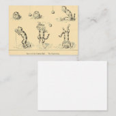 ヴィンテージおもしろいカニップ猫 ノートカード (正面/裏面)