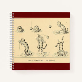 ヴィンテージおもしろいカニップ猫 ノートブック