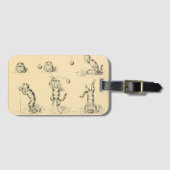 ヴィンテージおもしろいカニップ猫 ラゲッジタグ (正面横)
