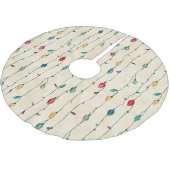 ヴィンテージおもしろいカラフルファラクリスマスストリングライト ブラッシュドポリエステルツリースカート (アングル)