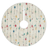 ヴィンテージおもしろいカラフルファラクリスマスストリングライト ブラッシュドポリエステルツリースカート (正面)