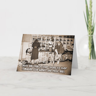 ヴィンテージおもしろいカード – エルシーは他の女の子とは違う カード