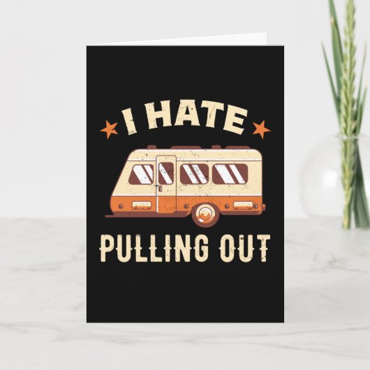 ヴィンテージおもしろいキャンピングRVモーターホームギフトレトロ カード (正面)