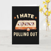 ヴィンテージおもしろいキャンピングRVモーターホームギフトレトロ カード (黄色い花)