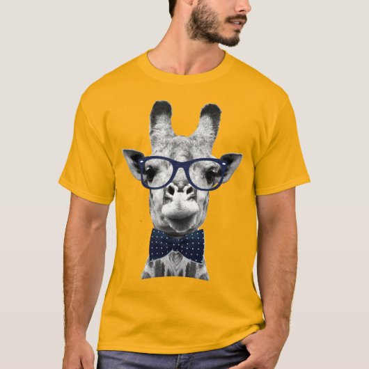 ヴィンテージおもしろいキリンTシャツ Tシャツ (正面)