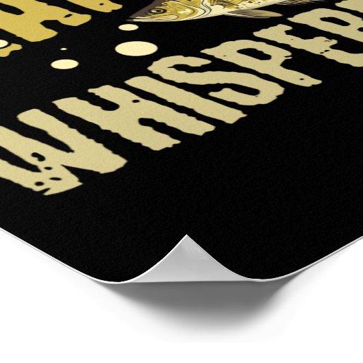 ヴィンテージおもしろいクラッパイウィスペラー魚釣り ポスター (角)