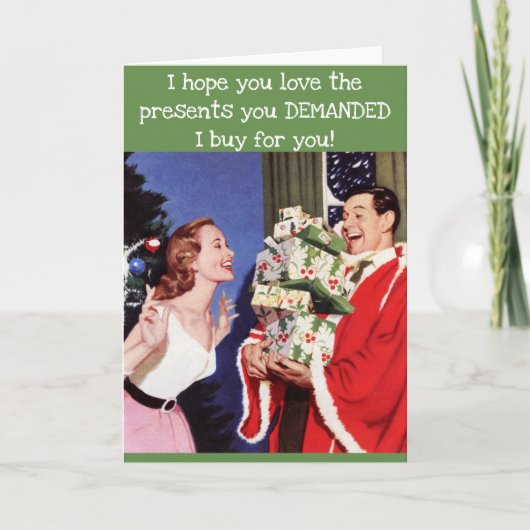 ヴィンテージおもしろいクリスマスカード シーズンカード (正面)