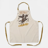 ヴィンテージおもしろいクレプインイットカントリーハロウィーン エプロン (正面)