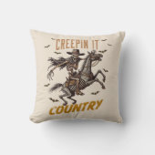 ヴィンテージおもしろいクレプインイットカントリーハロウィーン クッション (正面)