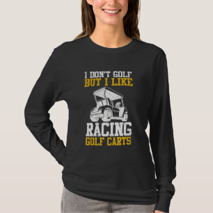 ヴィンテージおもしろいゴルフアパレルI Like Racing Golf C Tシャツ