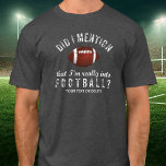ヴィンテージおもしろいサッカースポーツファンパーソナライズされたティック Tシャツ<br><div class="desc">本当にサッカーに興味のある人に最適なTシャツか？動揺してヴィンテージスタイル読文字「サッカーに夢中だと言った？」 名前、サッカーカスタムチームなど、以下の文字の行を追加または削除。コーチ素晴らし、サッカー選手、ファン、サッカーパパ、ママ、またはサッカーの統計やファンタジーサッカーを愛する人のために。</div>