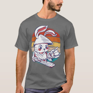 ヴィンテージおもしろいサムライうさぎ寿司づくり日本 Tシャツ